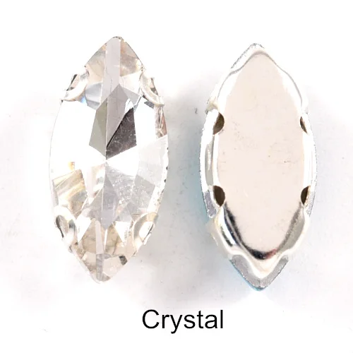 Crystal 5 размеров, прозрачные стразы для глаз лошади, пришивные стразы с когтями, Стразы для одежды, украшения B0833 - Цвет: Crystal
