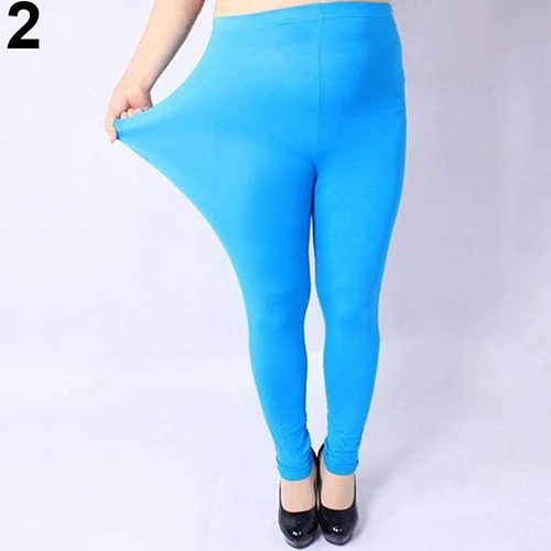 Модные женские повседневные леггинсы большого размера с эластичной высокой