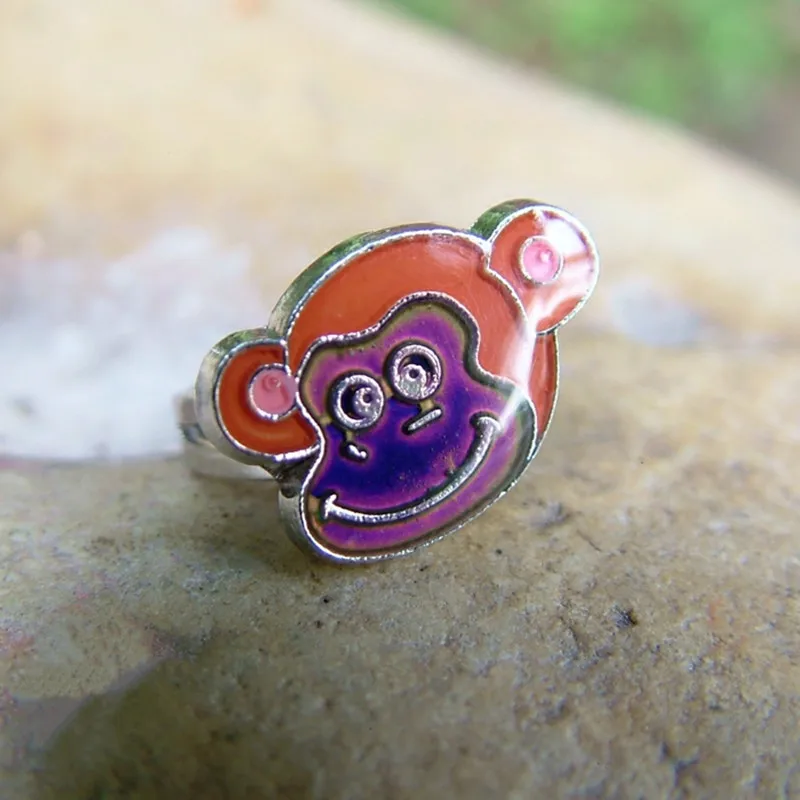 Женское кольцо с изменением цвета лица в виде животного|Кольца| |