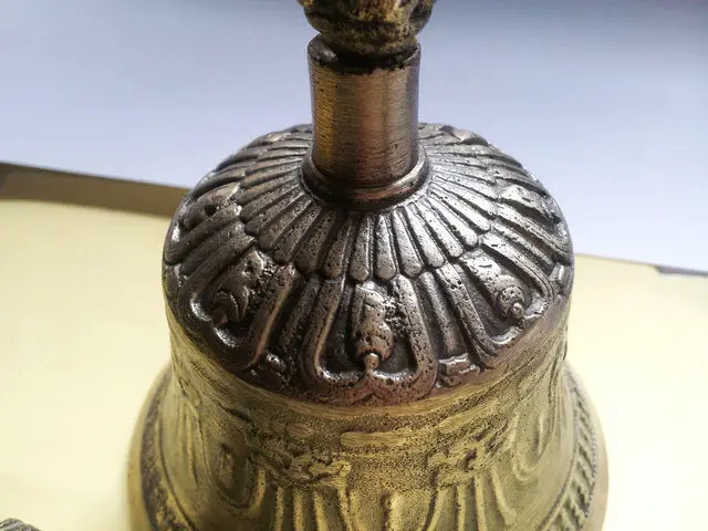 TBC913 тибетский буддийский ручной Поющий колокольчик с Dorje Vajra Йога Медитация музыкальный инструмент 5 ''6''