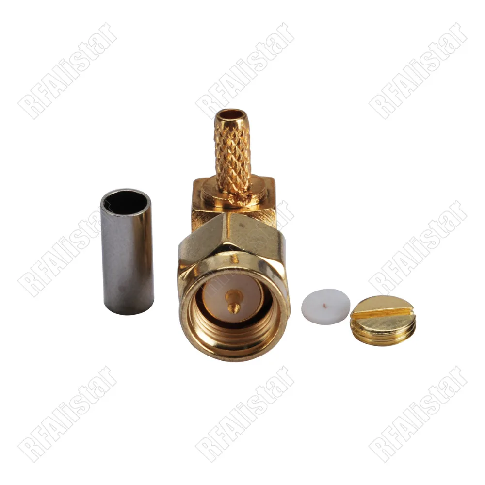 5 Pieces SMA Male Plug Right Angle 90 Degree RF Connector Crimp For RG174 RG316 Cable | Обустройство дома