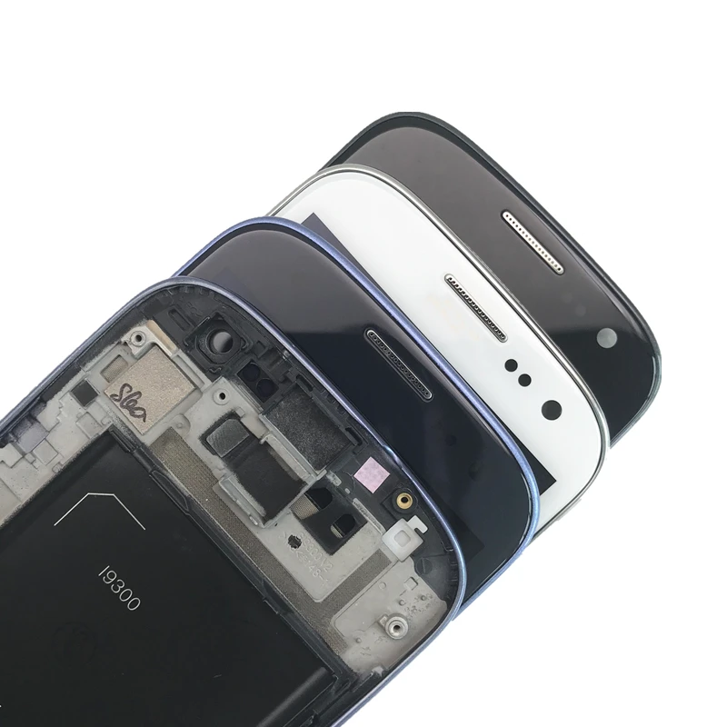 AMOLED LCDs для Samsung Galaxy SIII S3 i9300 телефон ЖК дисплей сенсорный экран дигитайзер Рамка