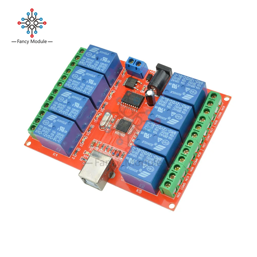 12V USB реле 8 канальный сетевой видеорегистратор программируемый компьютер