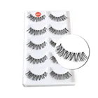 5 пар черных нечистоплотных перекрещивающихся накладных ресниц натуральные длинные ресницы большой глаз макияж Накладные ресницы Инструменты для наращивания