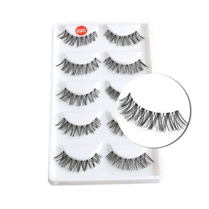 5 пар черных нечистоплотных перекрещивающихся накладных ресниц натуральные длинные ресницы большой глаз макияж Накладные ресницы Инструменты для наращивания
