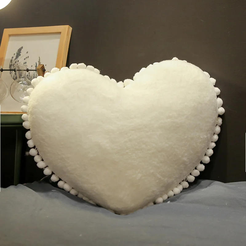 white heart Lucky Boy Sunday Cloud Moon Star Crown Plush Pillow Soft Cushion Kids Pillow Sofa Home Decor Birthday Gift - Цвет: white heart