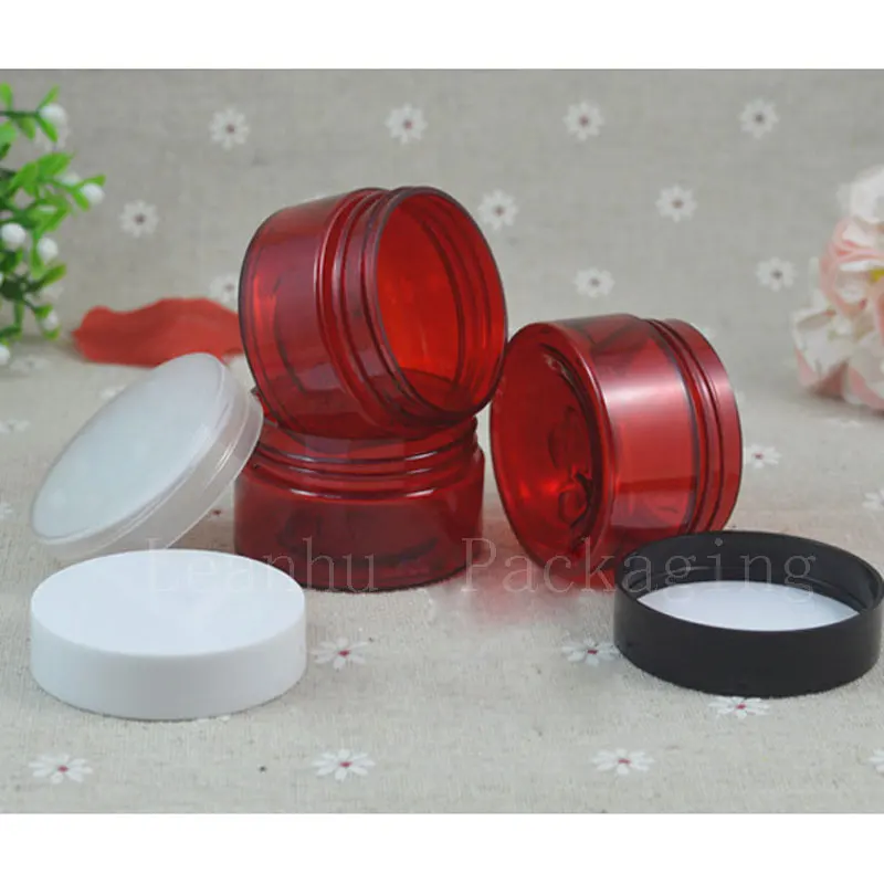 Красная пустая упаковка пластиковая банка для крема 30 куб. См многоразовые
