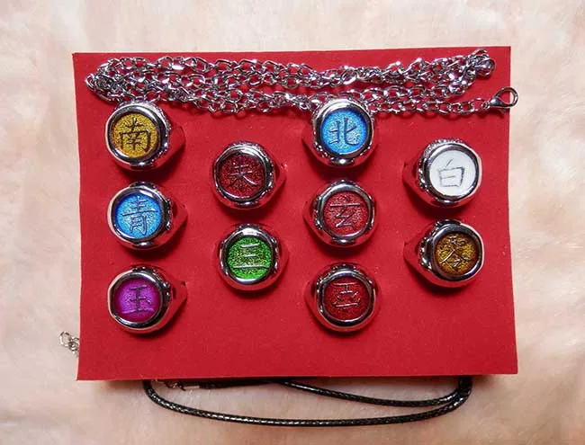 Аниме модные героя аниме Наруто набор колец полный комплект Akatsuki Косплей Member's