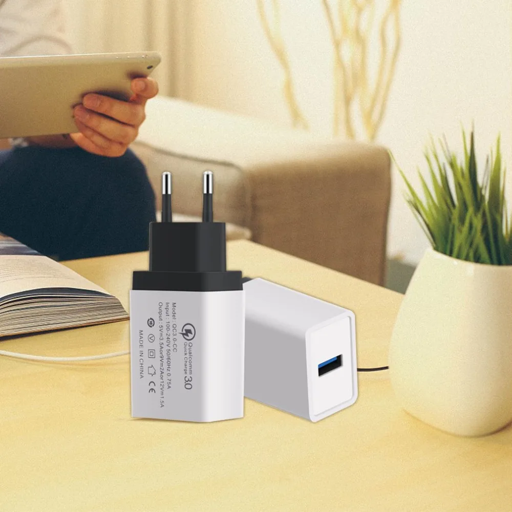 QC3.0 одиночный USB мобильный телефон зарядное устройство адаптер умный планшет
