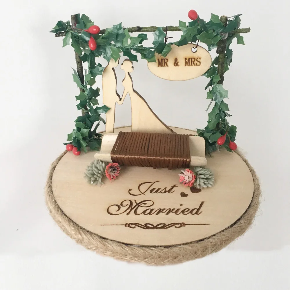 

1pcs unique party decoration photo props wood rustic custom wedding ring box