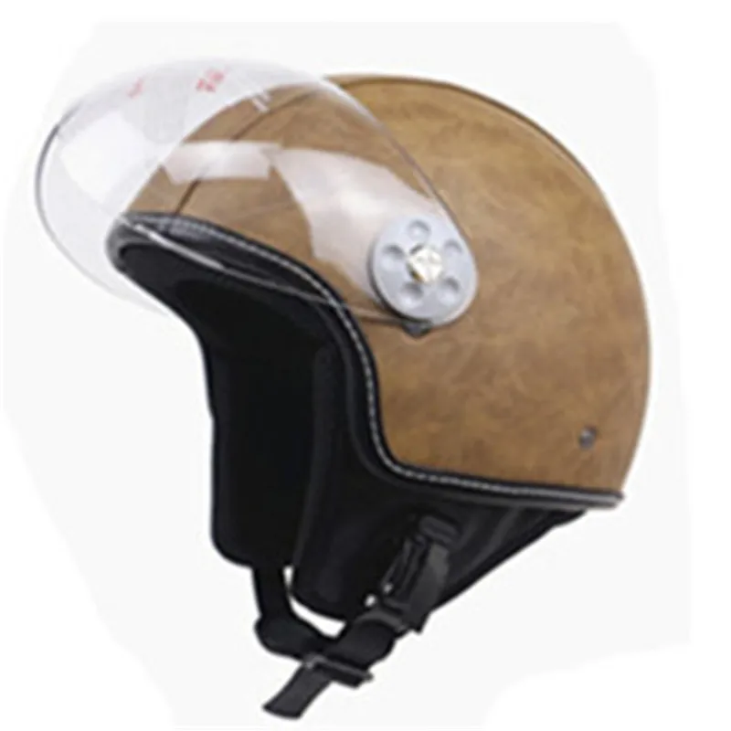 Черный шлем Spitfire moto rcycle, винтажный шлем с открытым лицом, ретро 3/4, полушлем casco moto capacete moto ciclismo