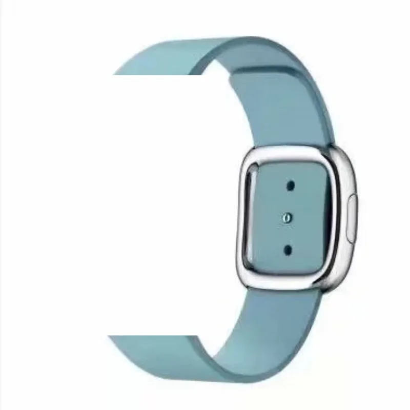 Современная Пряжка, ремешок из натуральной кожи для Apple Watch, ремешок, 4 браслета, сменный ремешок для iWatch, серия 3, 2, 1, 38 мм/40 мм/42 мм/44 м - Цвет ремешка: Chaffinch blue