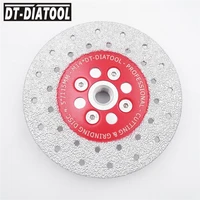 dt diatool 1pc 4050 vacuum brazed double side coated diamond cutting disc grinding wheel for granite and marble dia 4 5115mm