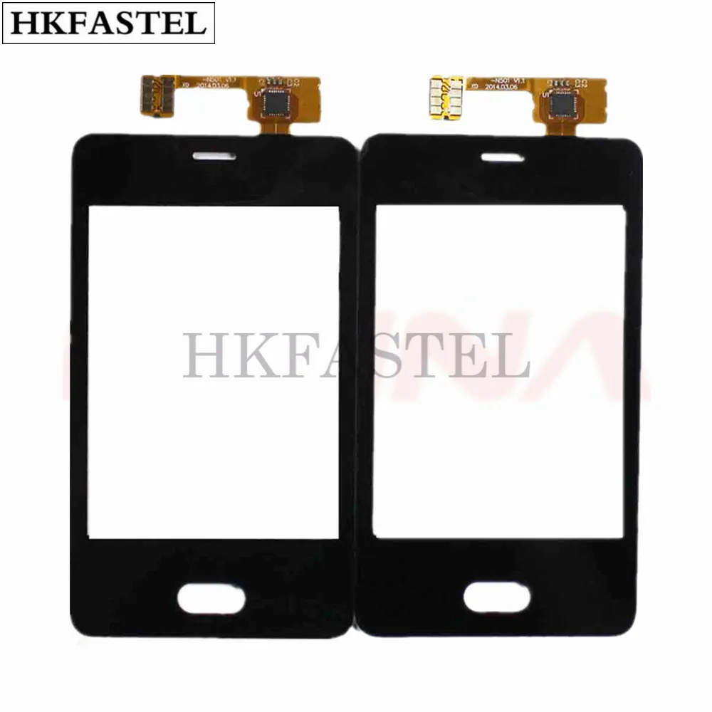 Hkfatel сенсорный экран для Nokia Asha 501 N501 двойная Sim дигитайзер стекло внешняя Передняя