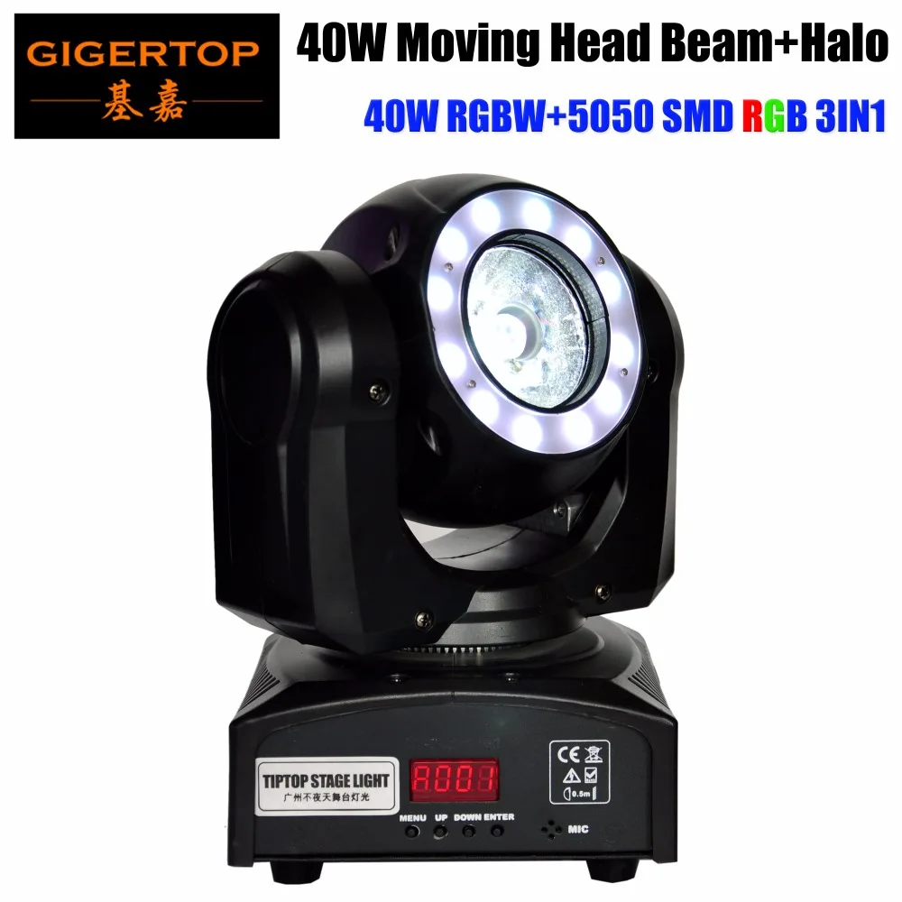 

Freeshipping 40W Led Moving Head Beam Light RGBW 4IN1 Tyanshine with 5050 SMD RGB Ring Belt 16/21 CH 8 Degree Beam Angle CE ROHS