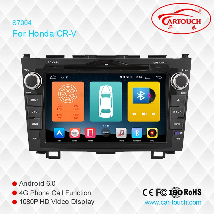 Cartouch Автомобильный мультимедийный плеер 2 Din автомобильный DVD авто радио для Honda/cr/
