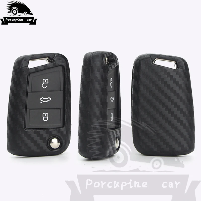 Мягкий чехол для ключей из углеродного волокна VW Golf 7 Seat Ibiza Leon FR 2 Altea Aztec Skoda Octavia |