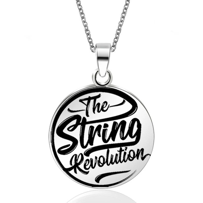 ABAICER String Revolution логотип нержавеющая сталь подвески для мужчин выгравированное имя