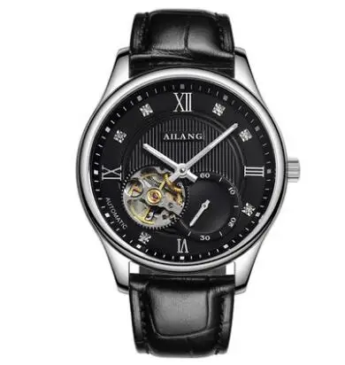 color 3 Leather Band AILANG Tourbillon Мужские часы люксовый бренд Мужские часы автоматические часы алмаз Relogio синий сапфир механические часы - Цвет: color 3 Leather Band