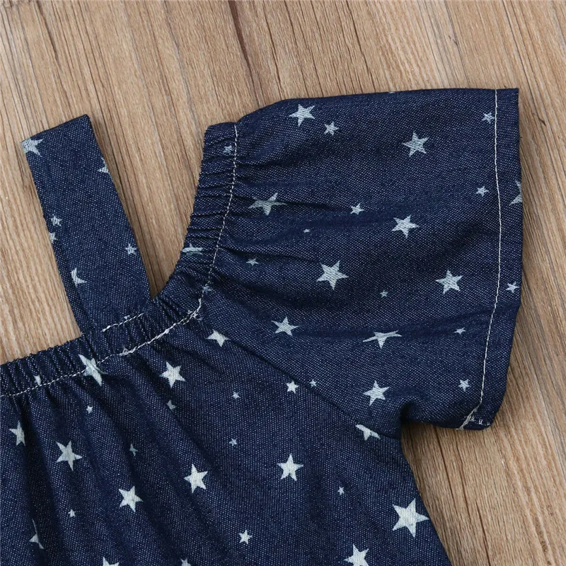 Комплект летней одежды из 2 предметов для маленьких девочек милый топ с открытыми