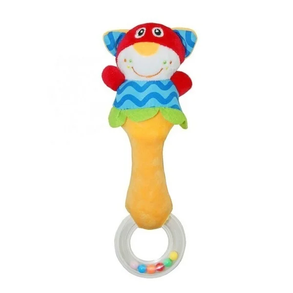 

Lovely Baby Kid Soft Animal Model Handbell Rattles Handle Intellectual Developmental Toy