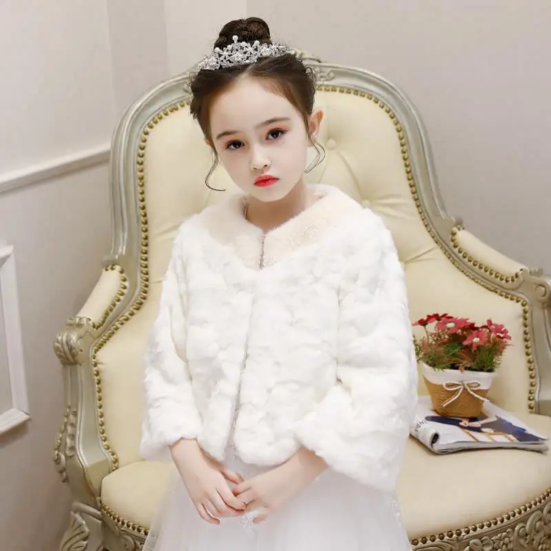 Накидка для девочек высшего класса с длинным рукавом свадебная накидка куртка из