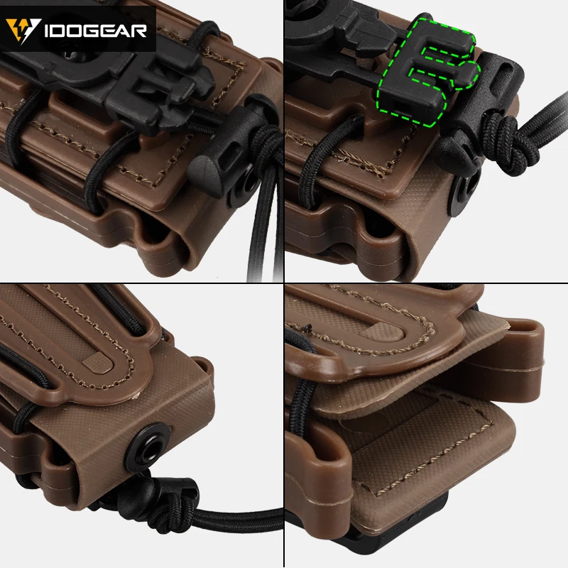 IDOGEAR мягкий пистолет военный Журнал набор кобур Fastmag зажим для ремня Пластиковая