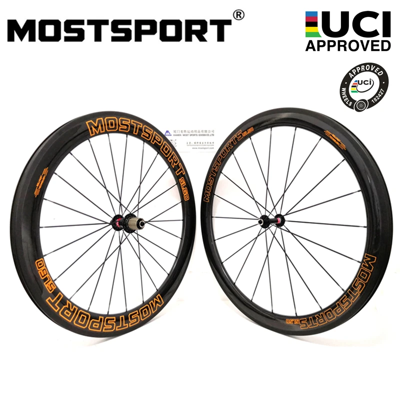 700C Road Clincher Carbon Wheels Front 50mm/Rear 60mm с Novatec A291-F482 HUB Pillar 1432 спицевой диммированный тормоз |