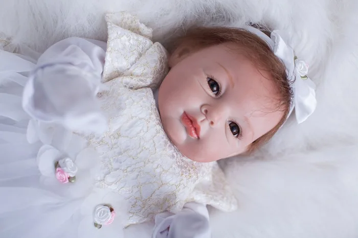 Фото 22 дюйма реалистичные из мягкого силикона Reborn модный подарок Новорожденные