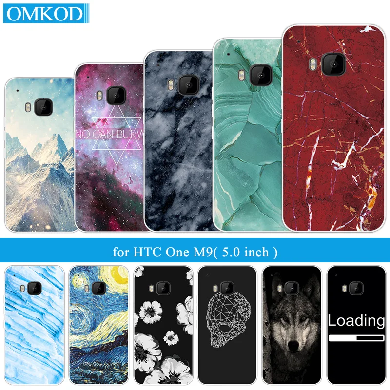 Силиконовый чехол для HTC One M9 мобильного телефона из мрамора мягкий ТПУ 5 0 дюйма one