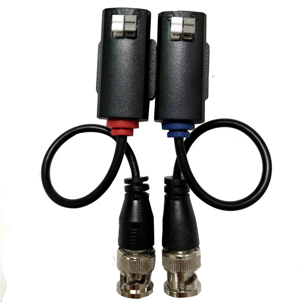 

4 Pairs AHD/CVI/TVI Passive Video Balun Transceiver Cable Push Button Terminal