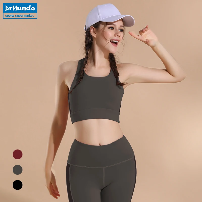 Sports Bra Top Push Up Fitness Running Yoga Underwear Sport Tops For Women Gym Wear Solid Shockproof Sportswear | Спорт и