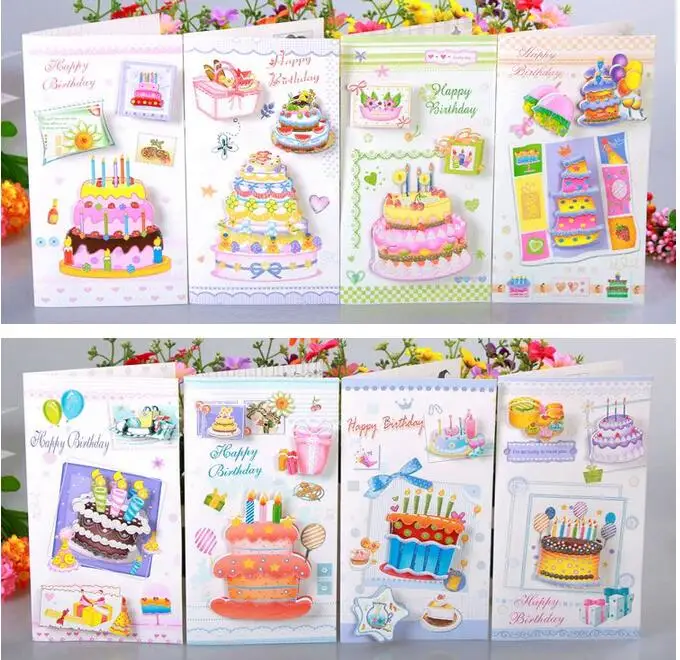 Стерео торт ручной работы поздравление с днем рождения карты конвертом подарок