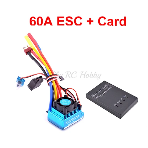 60A ESC and Card 45A 60A 80A 120A бесщеточный ESC электрический регулятор скорости пыленепроницаемый/3650 3900kv 4300kv бесщеточный двигатель для 1:10 1/10 RC автомобилей - Цвет: 60A ESC and Card
