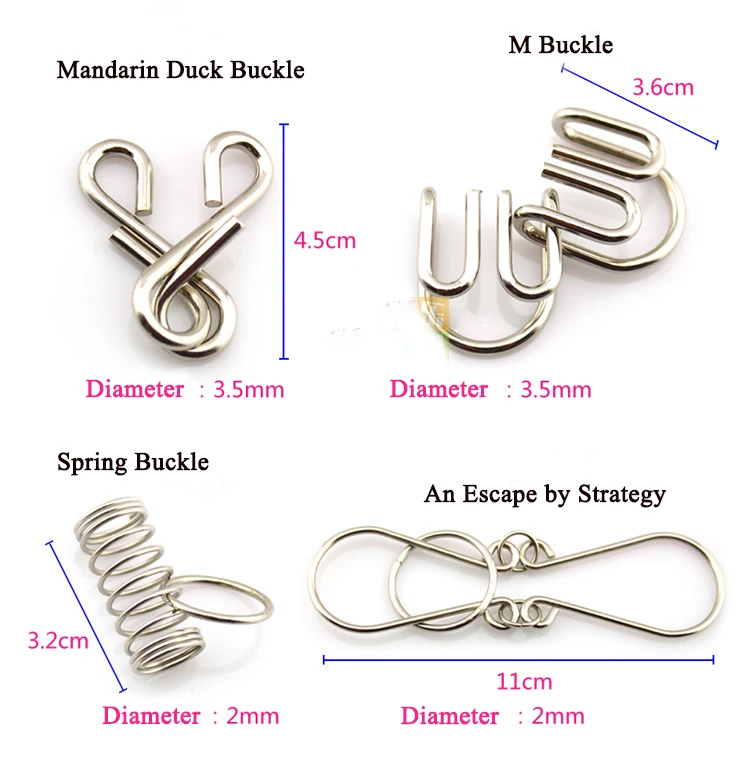 8 шт./компл. металлические головоломки для детей и взрослых антистрессовые