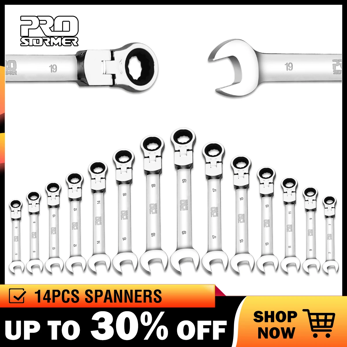 Prostormer 14 шт. набор ключей универсальный ключ гаечные ключи с задерживающими
