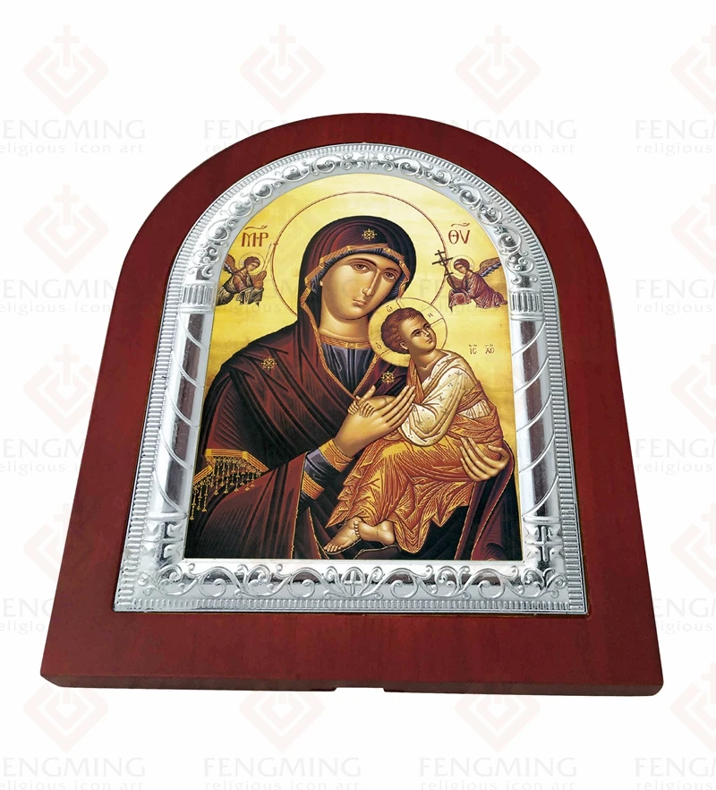 Дева Мария религиозная Серебряная икона Богоматерь вечная помощь римская