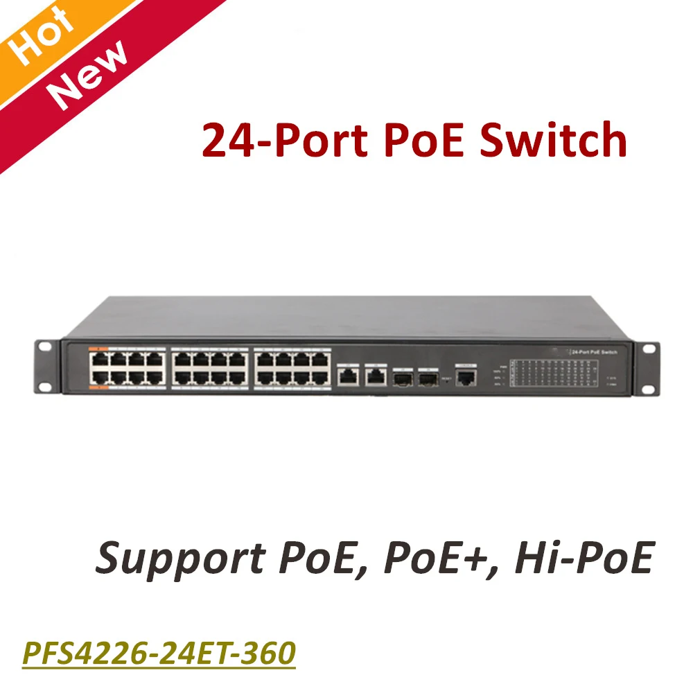 DH 24 порта PoE коммутатор PFS4226 24ET 360 Поддержка + Hi 250 м long distance передача|poe switch|switch switchpoe