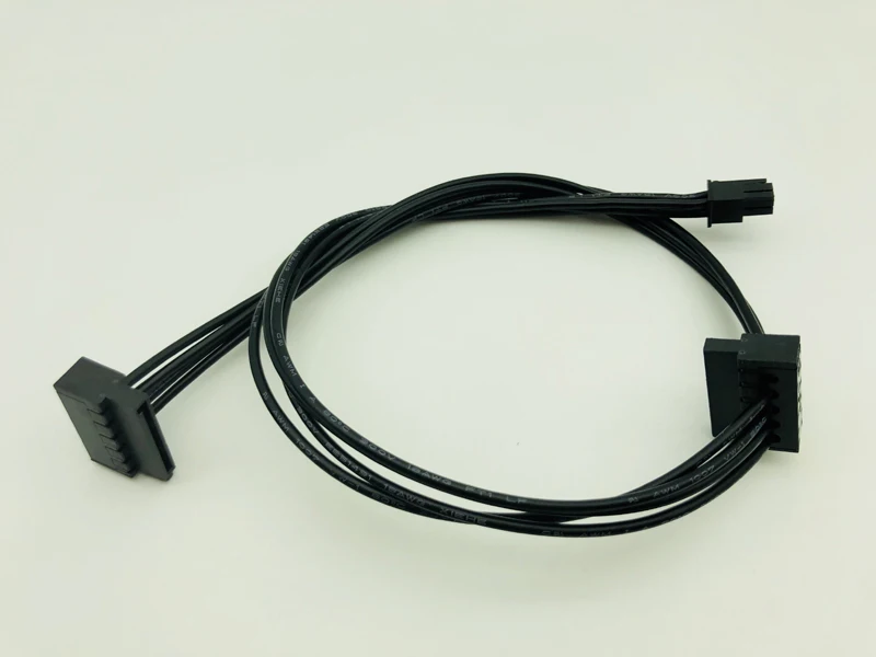 Новый 45 см мини 4 контактный поворотный 2 SATA кабель питания для материнской платы