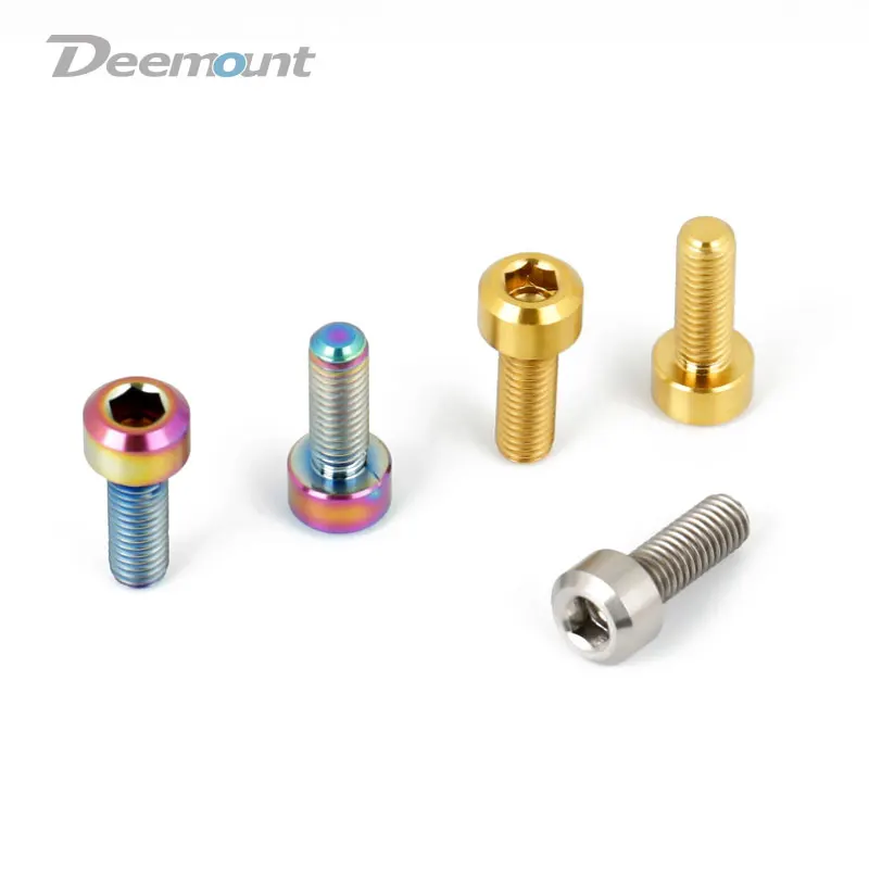 Deemount 2 шт./лот титана TC4 болты m5x14мм Шестигранная головка для велосипеда