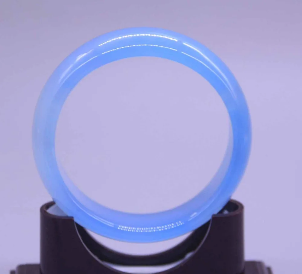 

Jewelry "Agate Bracelet" Optional 56-66mm Certified Natural Agate Jade Bangle Sky Blue Bracelet