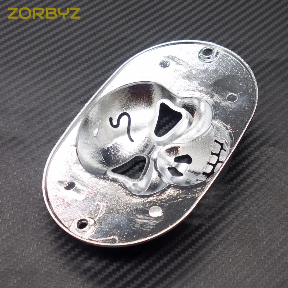 ZORBYZ Хром Череп пластиковый тормозной задний фонарь воротник для Harley Touring FLHRC FLHTC