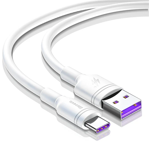 Baseus белый TPE type usb C кабель для huawei mate 20 pro 5A супер быстрая зарядка USB C 2A Быстрая зарядка для samsung galaxy s9 - Цвет: Белый