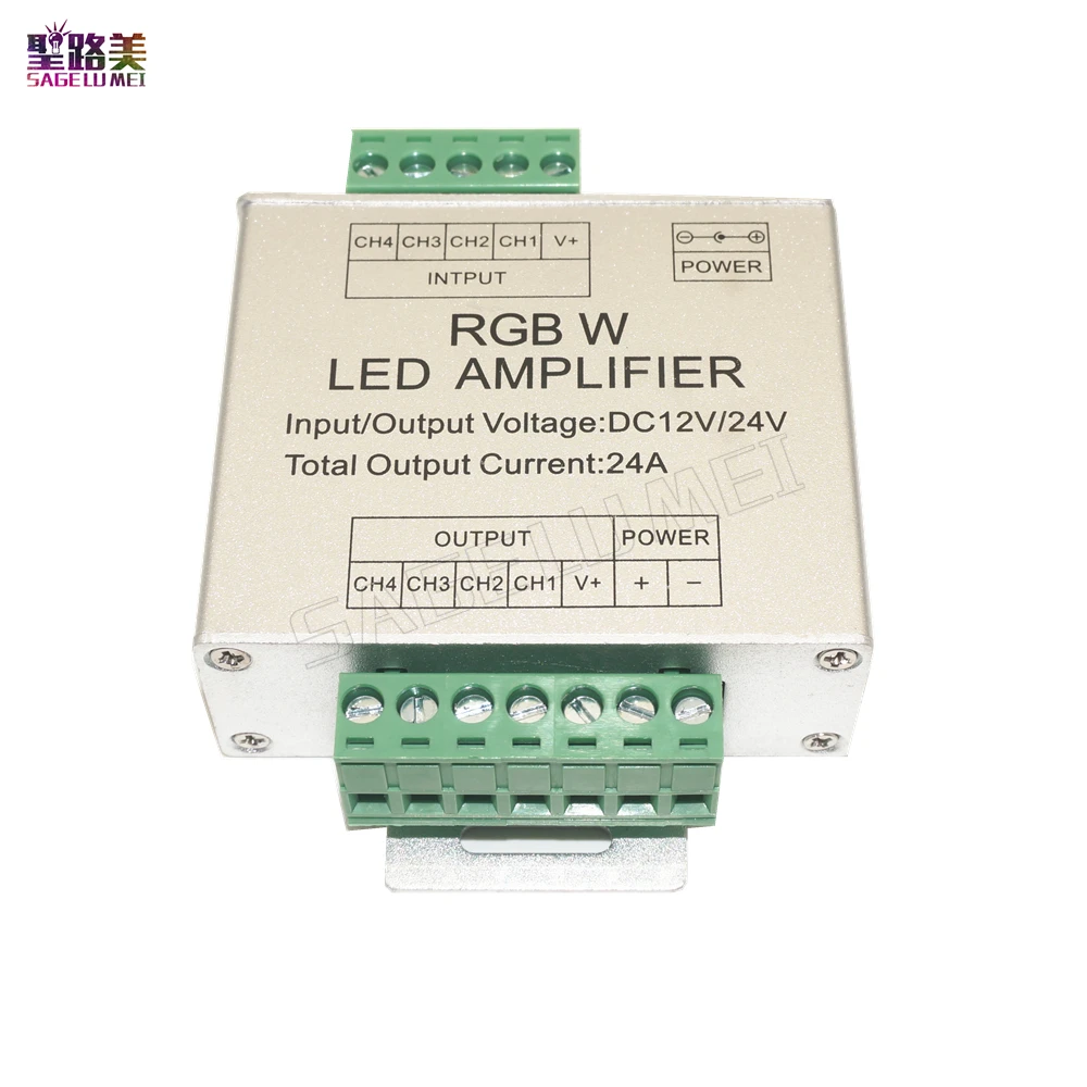 Светодиодный Усилитель RGBW DC12V/ 24V 24A 4 канала 4CH 3CH выход светодиодный контроллер