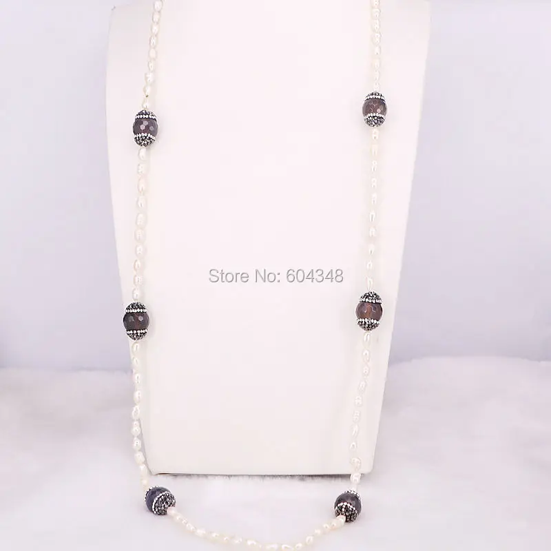 5 нитей новое модное ожерелье из натурального жемчуга с разноцветным кубическим