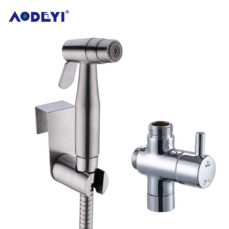 

Bidet Two Function Toilet Hand Held Diaper Sprayer Shower Shattaf Bidets Spray Douche Kit Jet 304 Stainless Steel Portable