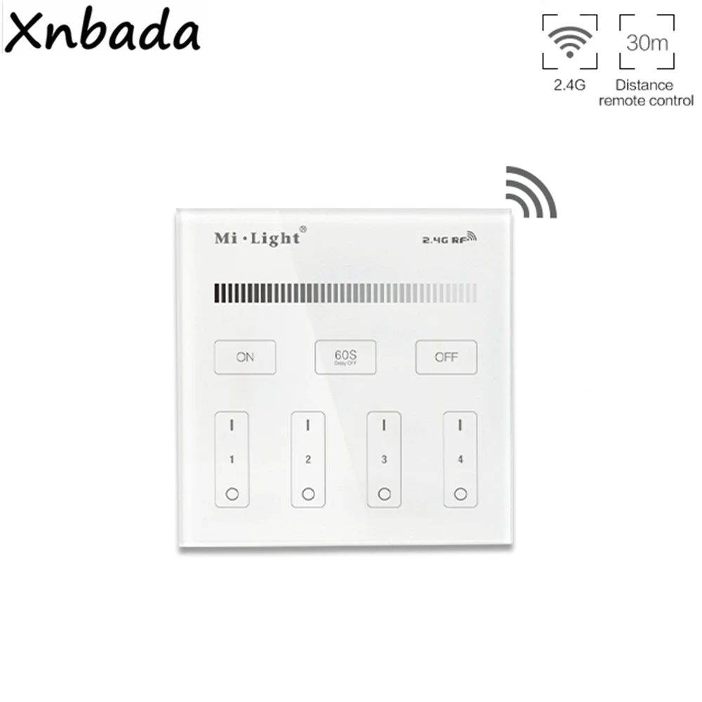 

Milight WL-Box1 Led Controller B1 Touch Panel Dimming Remote MiBoxer 2.4G CW/WW Single Color Led Dimmer DC12-24V