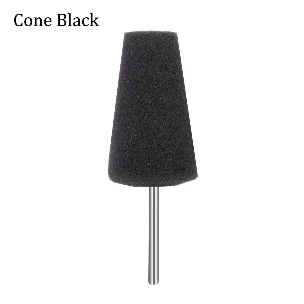 Cone Black 1 шт. практичный автомобиль колеса Губка конус круглый металлический концентратор полировка хвостовик полировальный коврик - Цвет: Cone Black