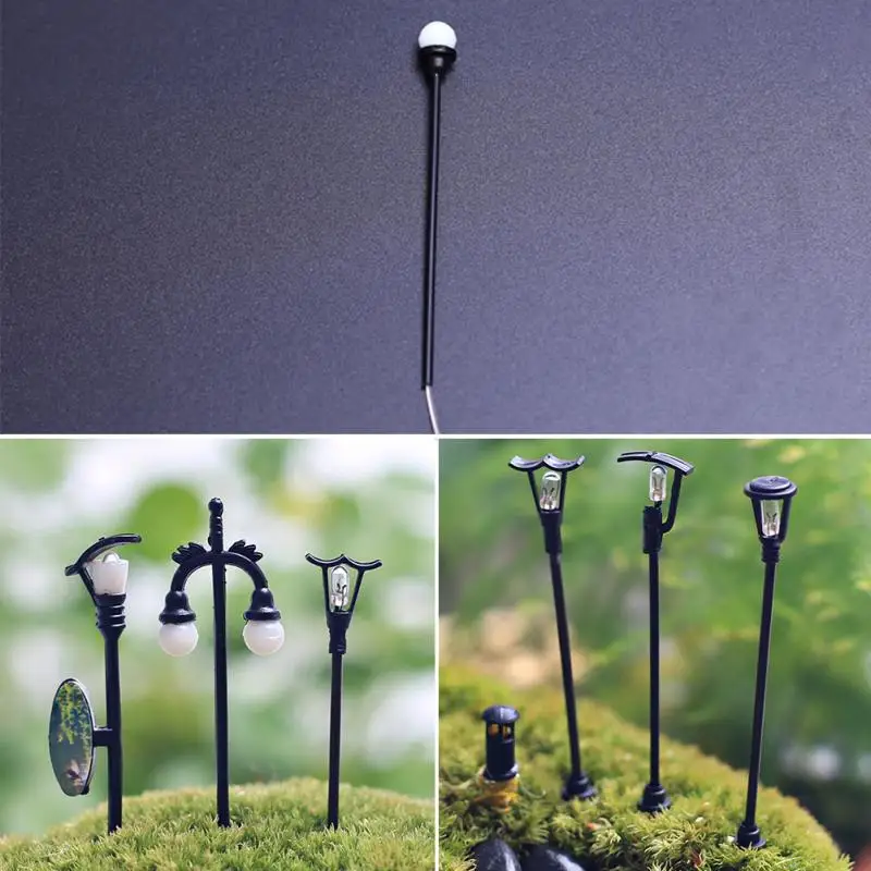 5 шт. мини смолы ремесло уличная лампа свет Миниатюрный Сад Жардин украшение для