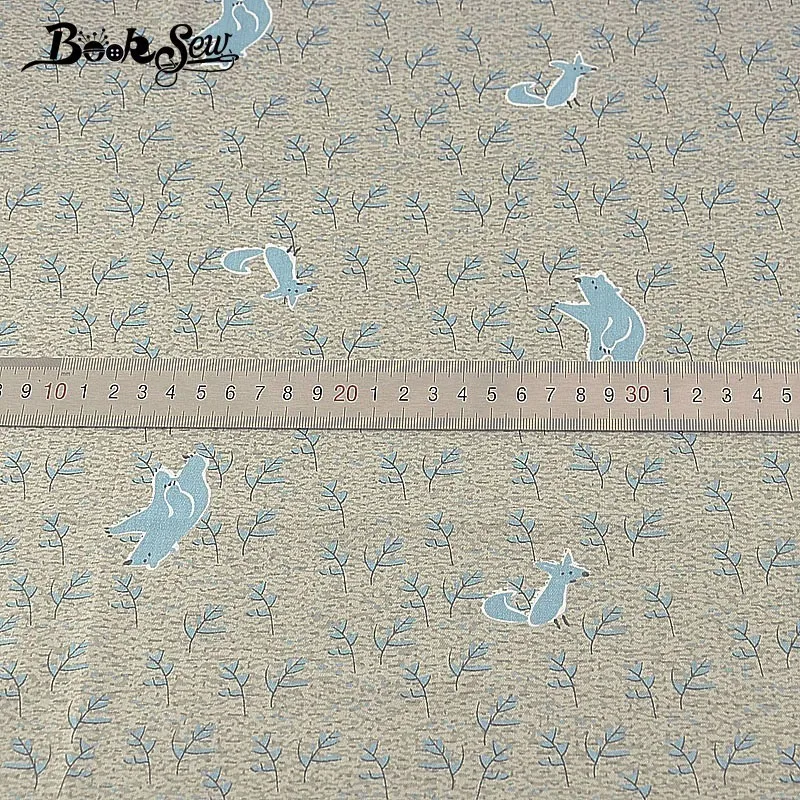 Booksew 100% Cotton Twill Fabric Sewing Cloth Animal Design Home Textile Baby Bedsheet Patchwork DIY Doll Craft Fat Quarter CM | Дом и сад